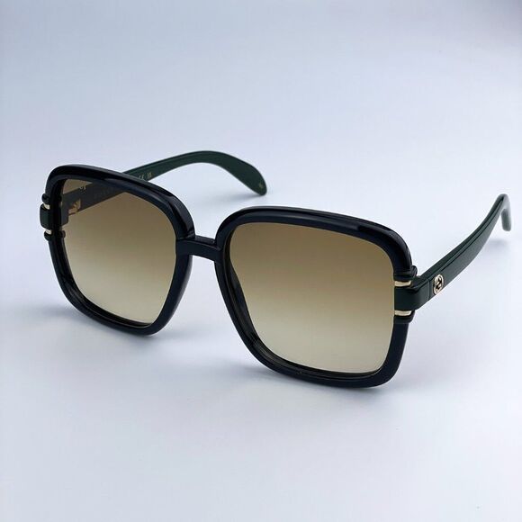 SALE! NEW Gucci GG1066S 003 Black Green Gradient Butterfly Women Sunglasses main image 7
